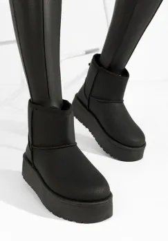 Cizme tip ugg Thresa negre imagine