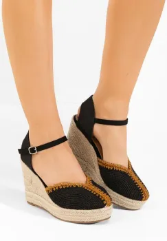 Espadrile cu platforma Marrilu negre imagine