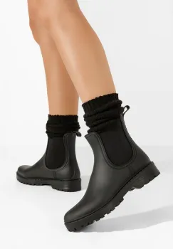 Ghete cauciuc Godiva negre imagine