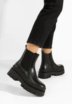 Ghete chelsea dama Solia negre imagine