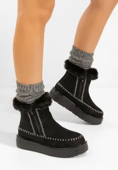 Ghete cu platforma Delyra negre imagine