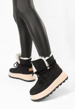 Ghete cu platforma Dionea negre imagine