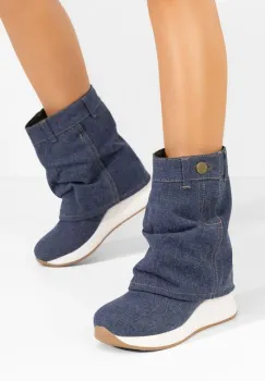 Ghete cu platforma Leanne denim imagine