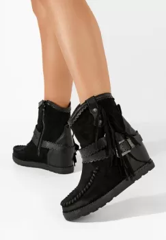 Ghete cu platforma Piacera negre imagine