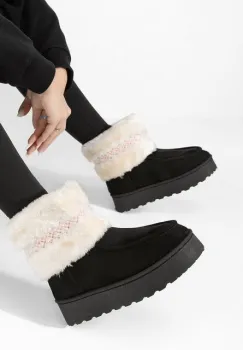 Ghete cu platforma Rosalyn negre imagine