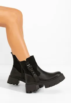 Ghete cu talpa groasa Isavine negre imagine