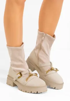 Ghete cu talpa groasa Vuliana bej imagine