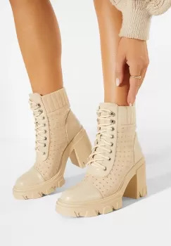 Ghete cu toc bej Molina imagine