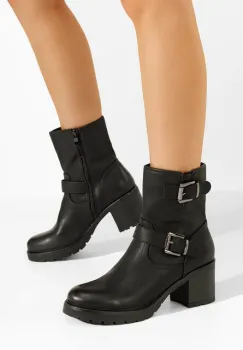 Ghete cu toc Caresia negre imagine