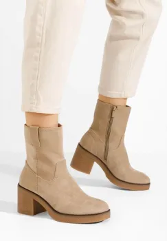 Ghete cu toc Idika kaki imagine