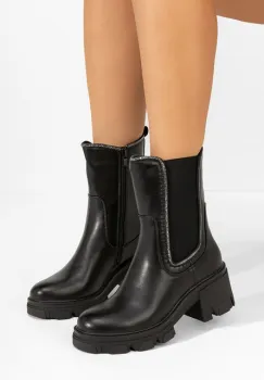 Ghete cu toc Justine negre imagine