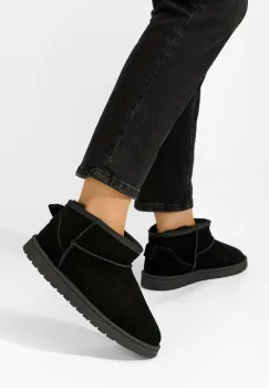 Ghete dama piele Annisia negre imagine