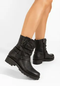 Ghete dama piele Elinore negre imagine