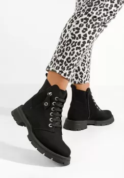 Ghete dama piele Kaolia V2 negre imagine