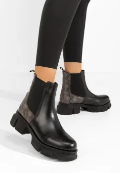 Ghete dama piele Tennille negre imagine