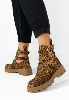 Ghete dama toamna Audrie leopard imagine