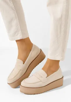 Mocasini cu platforma Leondra V4 bej imagine