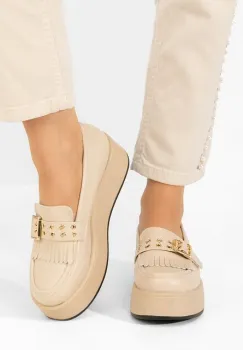 Mocasini cu platforma Magie bej imagine