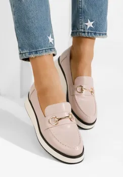 Mocasini cu talpa groasa Dianna bej imagine