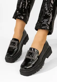 Mocasini cu talpa groasa Maurice negri imagine