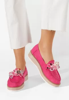 Mocasini cu talpa groasa Veiga fucsia imagine