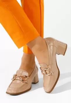 Mocasini cu toc Alyla negri imagine