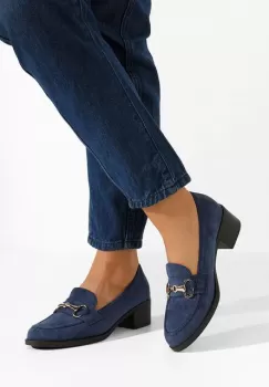 Mocasini cu toc Empress negri imagine