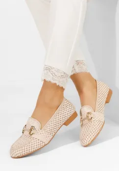 Mocasini dama Agripina bej imagine