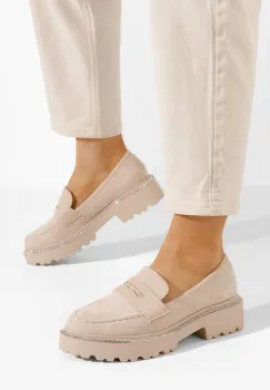 Mocasini dama cu talpa groasa Tirra V2 bej imagine