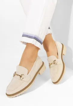 Mocasini dama Erlinda bej imagine