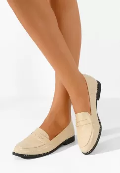 Mocasini dama Hemera bej imagine