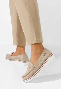 Mocasini dama Manise V2 aurii imagine