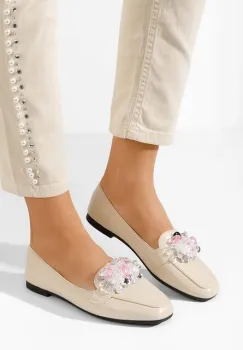Mocasini dama Milagros bej imagine