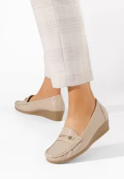 Mocasini dama Norasea bej imagine