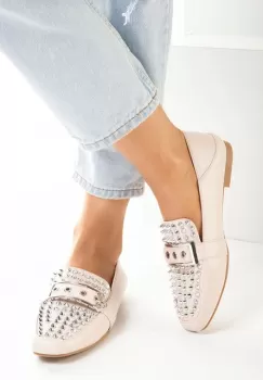 Mocasini dama Paige Bej imagine