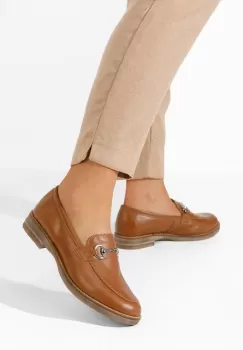 Mocasini dama piele Evadne V4 maro imagine