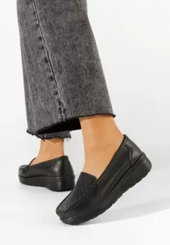 Mocasini dama piele negri Ciela imagine