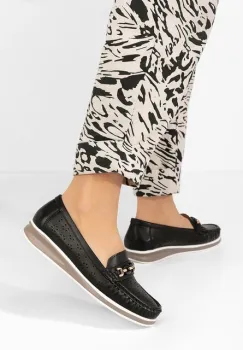 Mocasini dama Sharmaine negri imagine