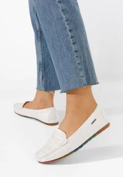 Mocasini dama Tamina albi imagine