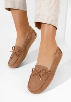 Mocasini dama Teazzura camel imagine