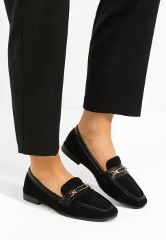 Mocasini dama Viridiana negri imagine