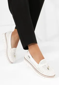 Mocasini de vara dama Manise V4 albi imagine