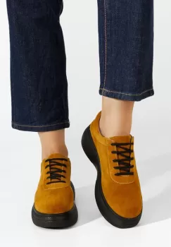 Pantofi casual cu platforma Delisa V2 camel imagine