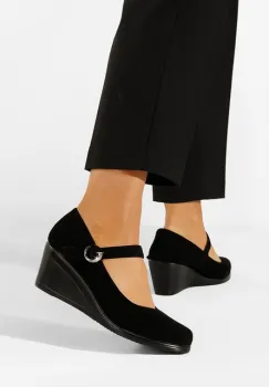 Pantofi casual cu platforma negri Ildia imagine