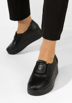 Pantofi casual cu platforma Shenika negri imagine