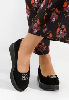 Pantofi casual cu platforma Varela negri imagine