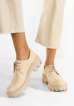 Pantofi casual dama bej Iruela imagine