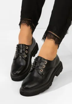 Pantofi casual dama Cliford negri imagine