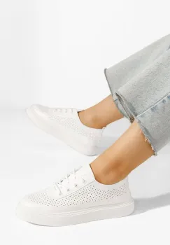 Pantofi casual dama Cynthei albi imagine