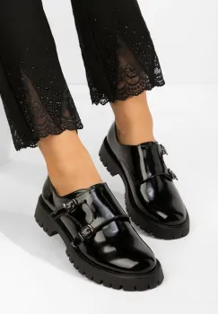 Pantofi casual dama Dionia negri imagine